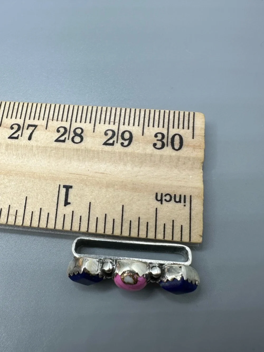 ⌚Cotton Candy Turquoise & Lapis Sterling Silver 925 Watch Band Charm Handmade